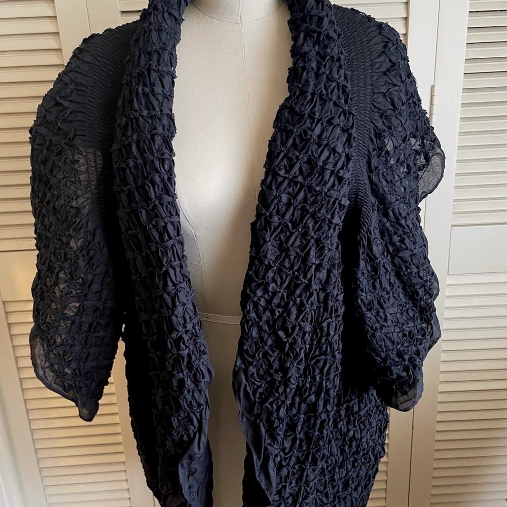 Anne Fontaine black sheer wrap